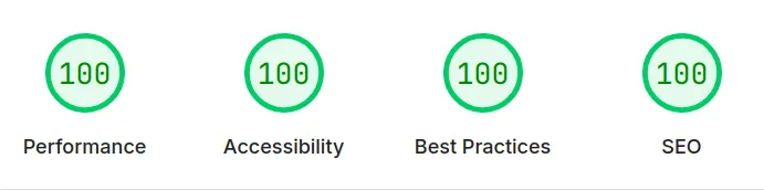 A screenshot of a perfect Google PageSpeed score