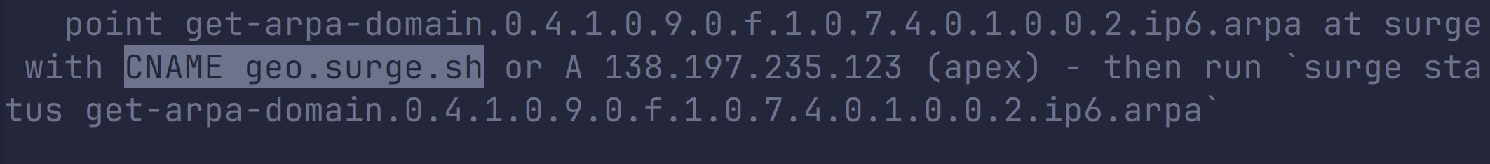 Surge command response